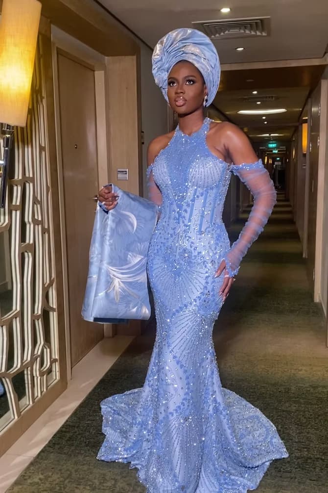Look 13 — bespoke couture gown by The Feyi Agbaje