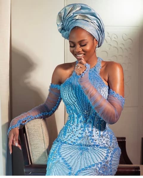 Couture detailing on a bespoke gown
