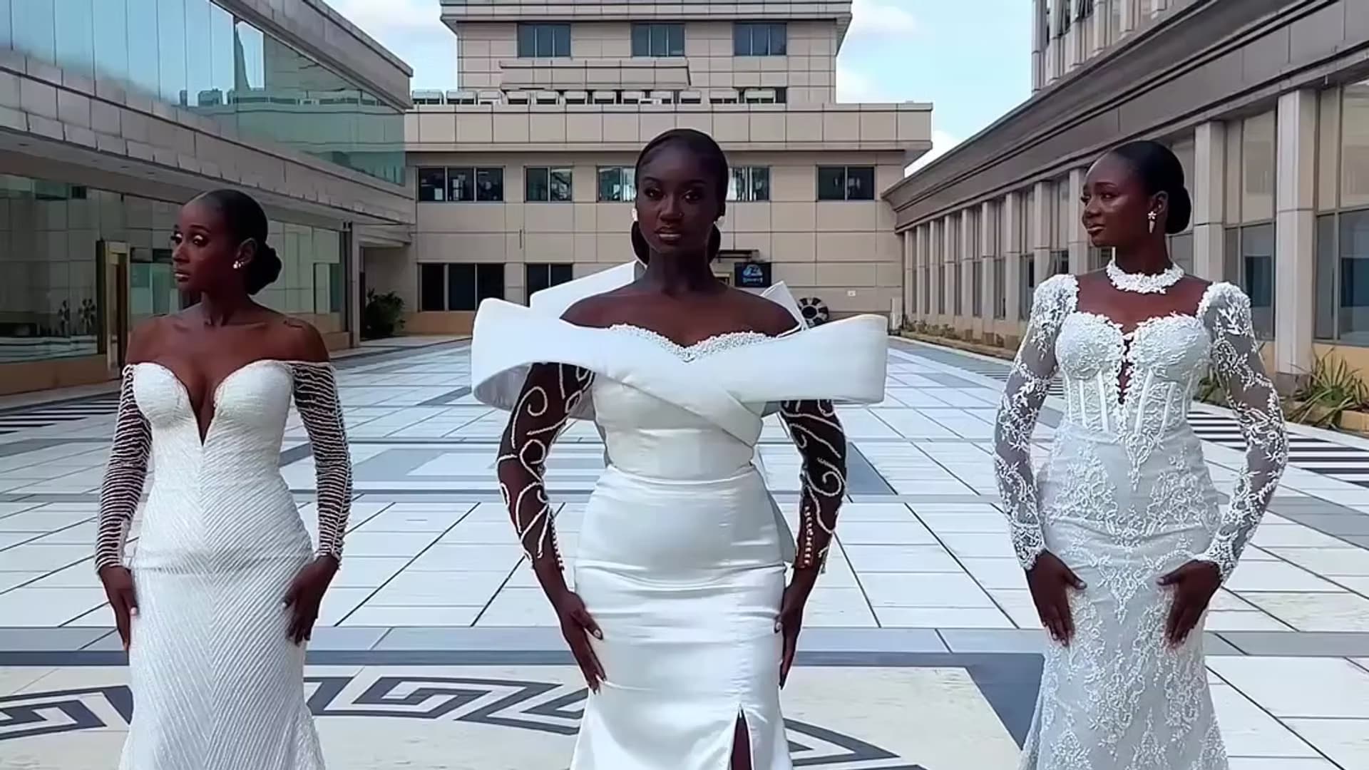Bride wearing a bespoke gown by The Feyi Agbaje